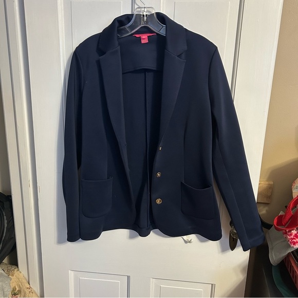 Lilly Pulitzer Braylee Blazer Navy Size Med - Picture 1 of 6